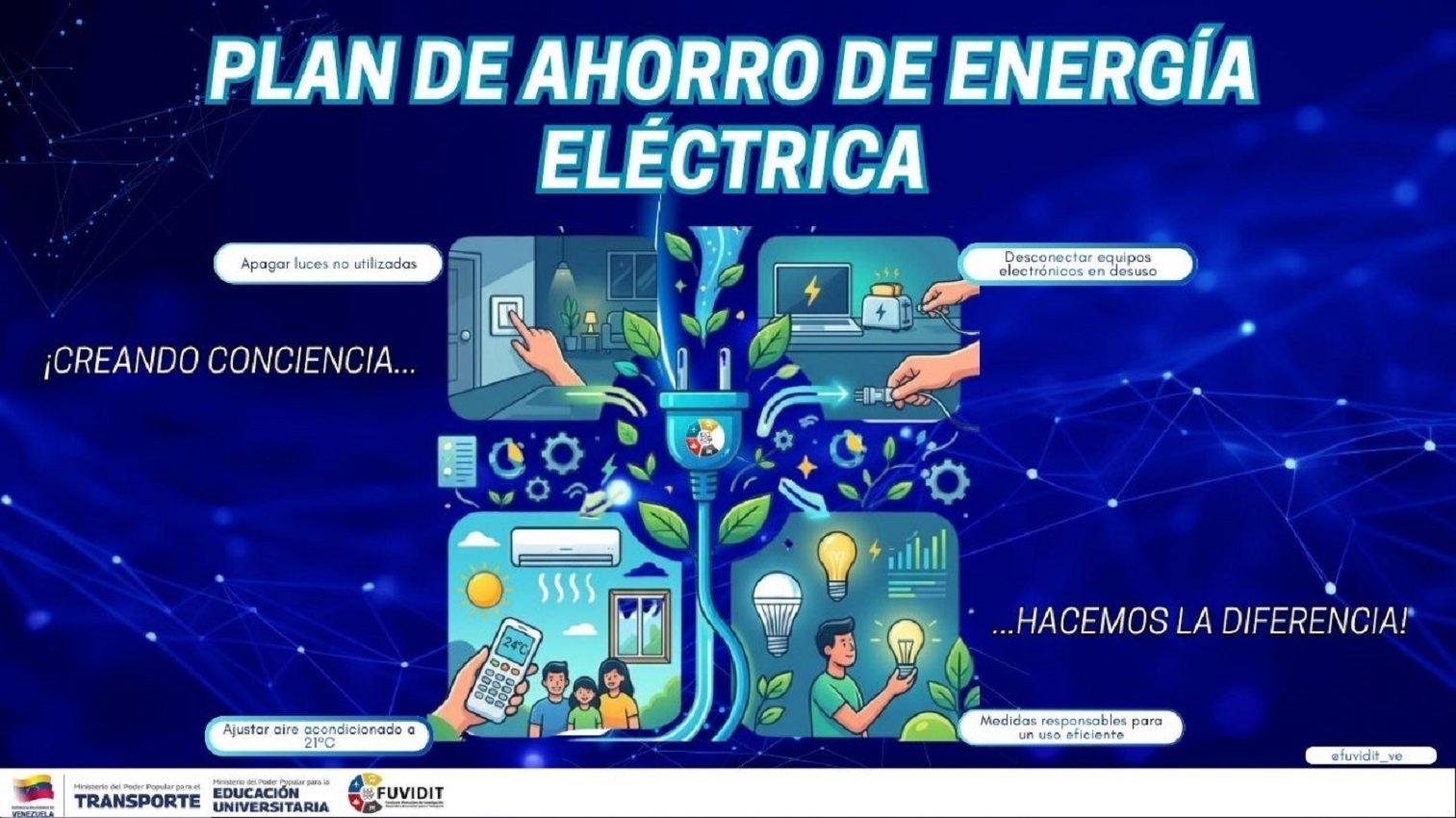 Imagen de FUVIDIT se suma al Plan Nacional de Ahorro de Energía Eléctrica